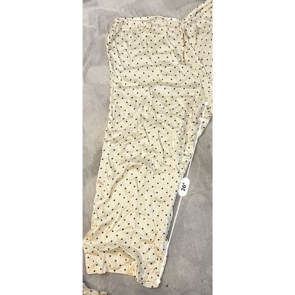 Women’s Silk Pajama Pjs Set Tank & Capris Ivory/Cream 3X - Picture 8 of 13